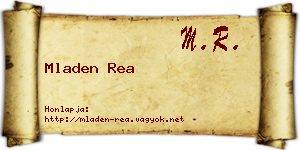 Mladen Rea névjegykártya